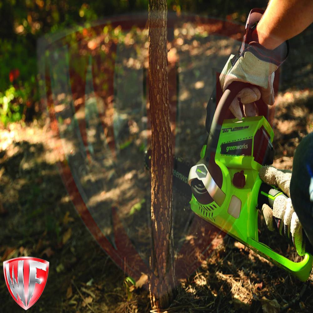 GREENWORKS G24CS25 24V CORDLESS 10" CHAINSAW c/w 2.0Ah Battery & Charger